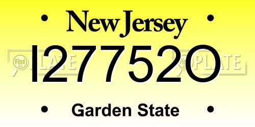 I27752O New Jersey License Plate