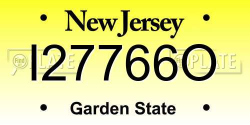 I27766O New Jersey License Plate