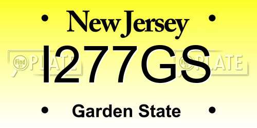 I277GS New Jersey License Plate