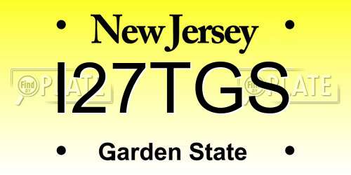 I27TGS New Jersey License Plate