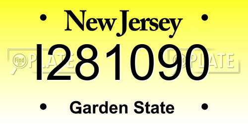 I281090 New Jersey License Plate