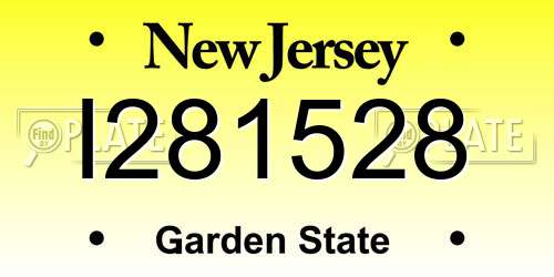 I281528 New Jersey License Plate