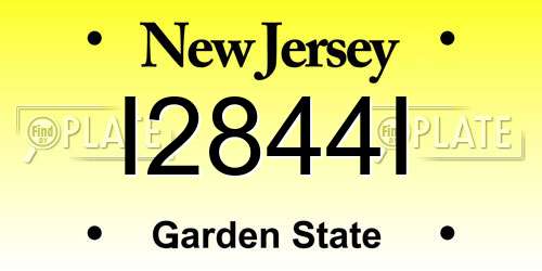 I2844I New Jersey License Plate