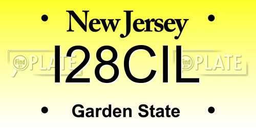 I28CIL New Jersey License Plate