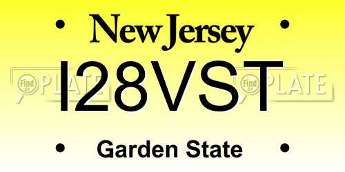 I28VST New Jersey License Plate