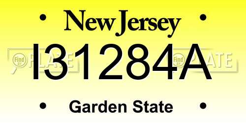 I31284A New Jersey License Plate