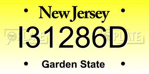 I31286D New Jersey License Plate