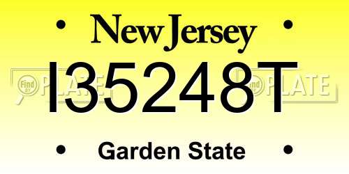 I35248T New Jersey License Plate