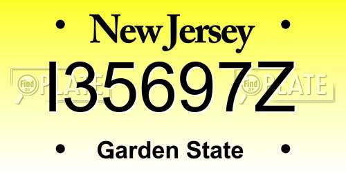 I35697Z New Jersey License Plate