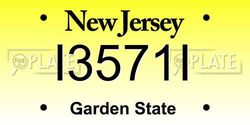 I3571I New Jersey License Plate