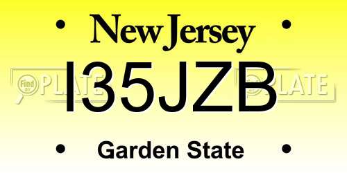 I35JZB New Jersey License Plate