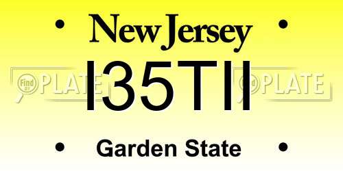 I35TII New Jersey License Plate