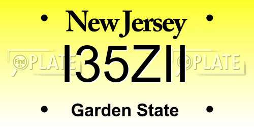 I35ZII New Jersey License Plate