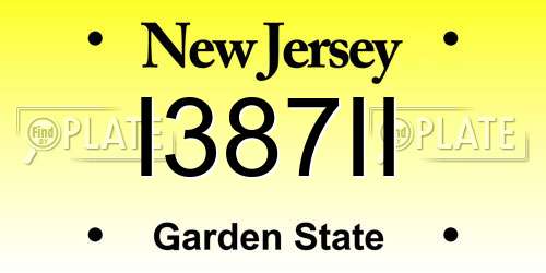 I387II New Jersey License Plate