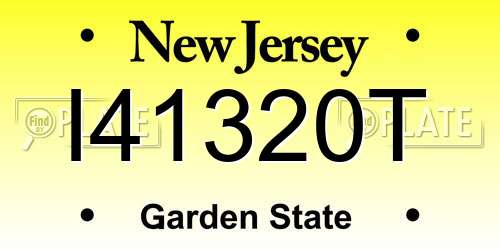 I41320T New Jersey License Plate