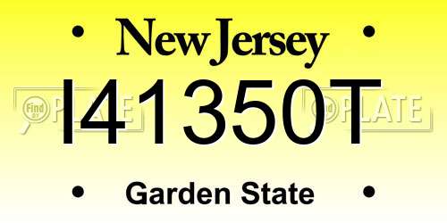I41350T New Jersey License Plate