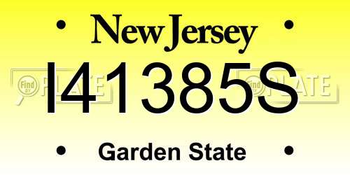 I41385S New Jersey License Plate