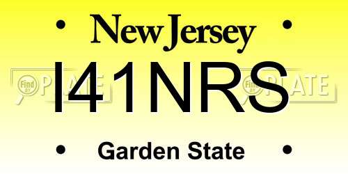 I41NRS New Jersey License Plate