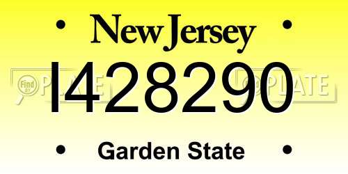 I428290 New Jersey License Plate