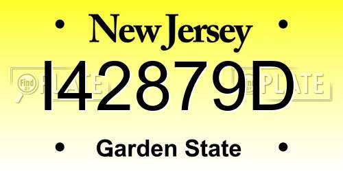 I42879D New Jersey License Plate