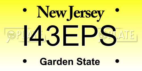 I43EPS New Jersey License Plate