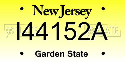 I44152A New Jersey License Plate