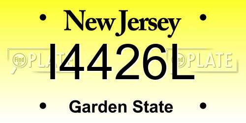 I4426L New Jersey License Plate