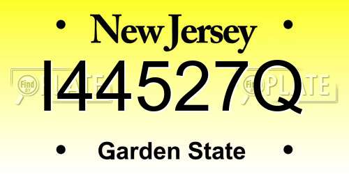 I44527Q New Jersey License Plate