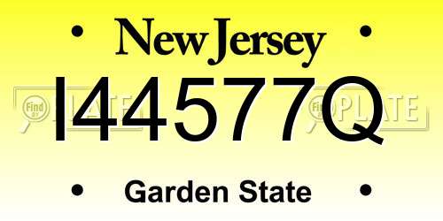 I44577Q New Jersey License Plate