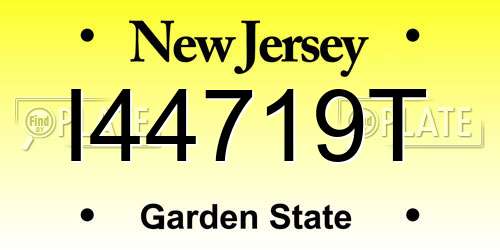 I44719T New Jersey License Plate