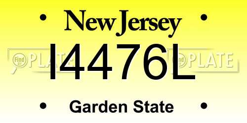 I4476L New Jersey License Plate
