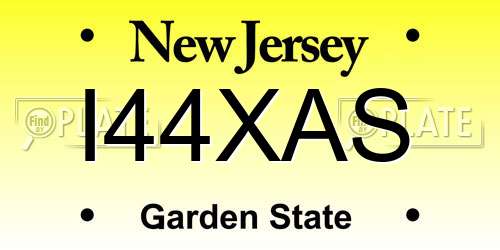 I44XAS New Jersey License Plate