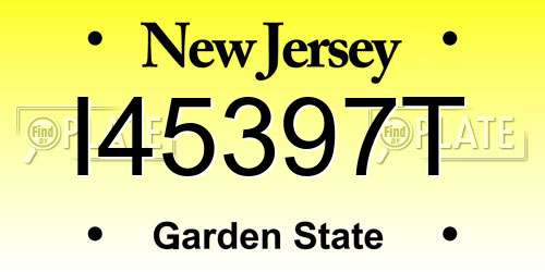 I45397T New Jersey License Plate