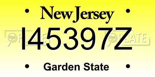 I45397Z New Jersey License Plate