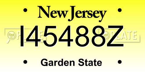 I45488Z New Jersey License Plate