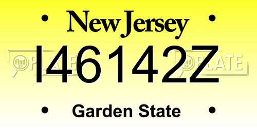 I46142Z New Jersey License Plate