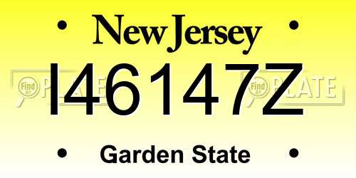 I46147Z New Jersey License Plate