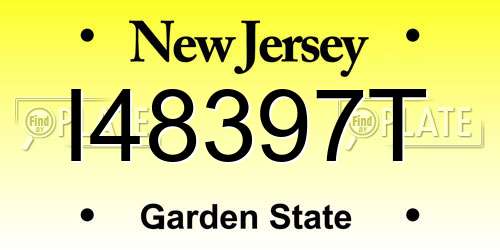 I48397T New Jersey License Plate