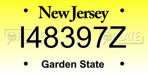 I48397Z New Jersey License Plate