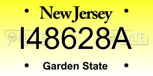 I48628A New Jersey License Plate