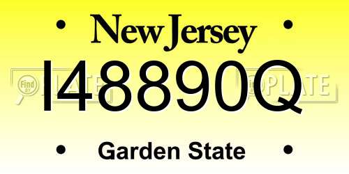 I48890Q New Jersey License Plate