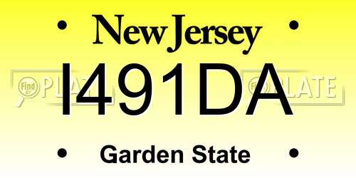 I491DA New Jersey License Plate
