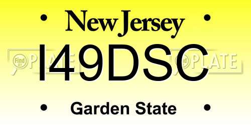 I49DSC New Jersey License Plate