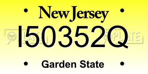 I50352Q New Jersey License Plate