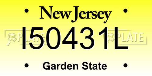 I50431L New Jersey License Plate