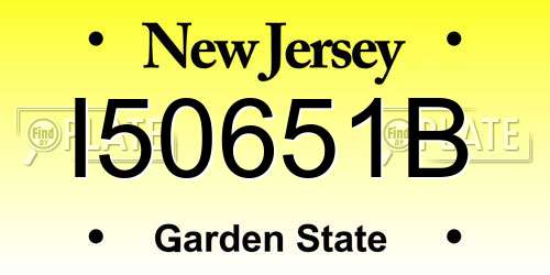 I50651B New Jersey License Plate