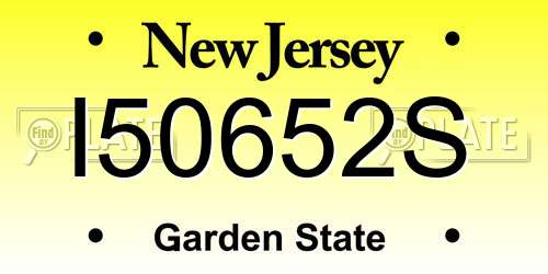 I50652S New Jersey License Plate