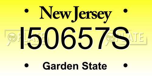 I50657S New Jersey License Plate