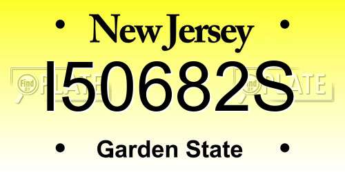 I50682S New Jersey License Plate