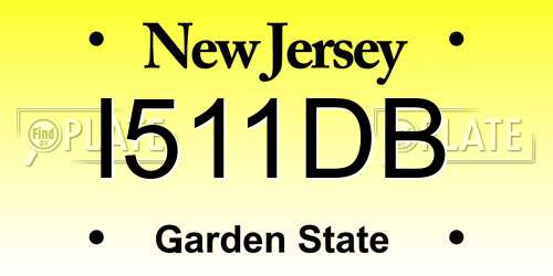 I511DB New Jersey License Plate